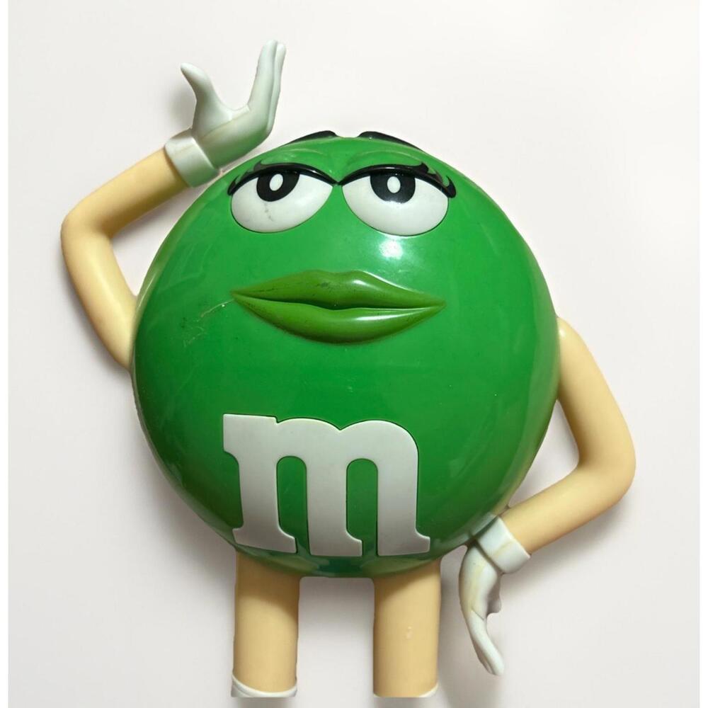 2012 Green M & M Dispenser White Gogo Boots 10" Tall Collectible M&M - Picture 3 of 9